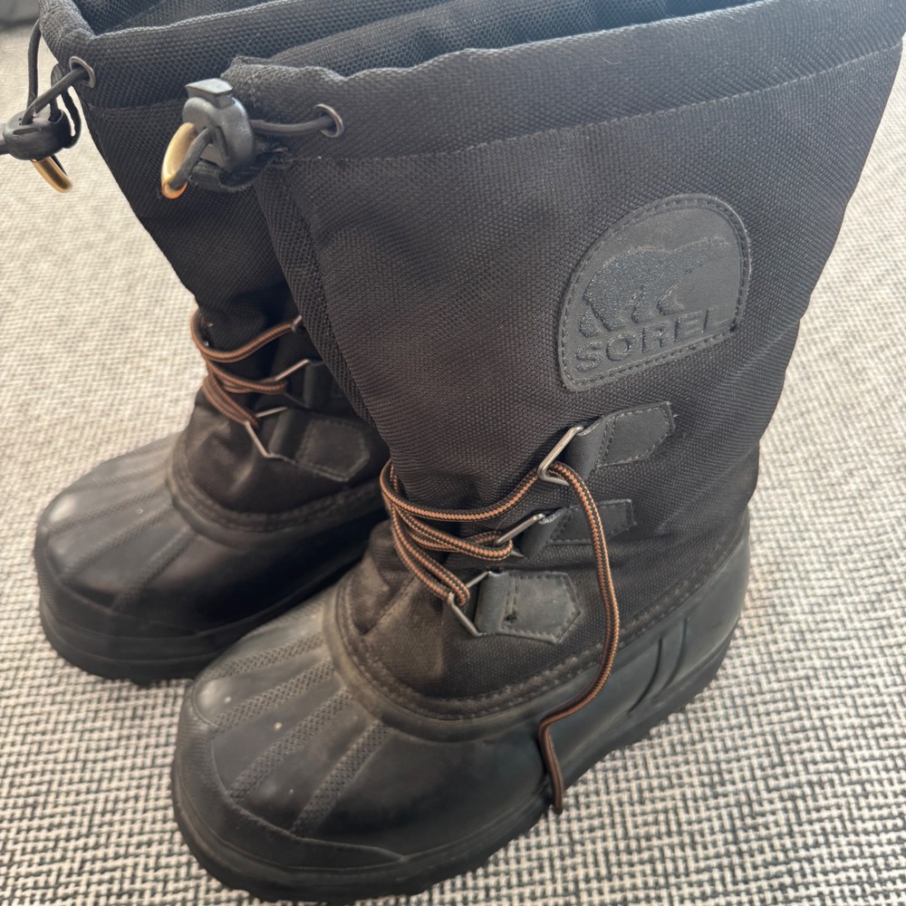 Sorel Kids Cumberland Black Waterproof Insulated Heavy Duty Winter Snow Boots 2Y